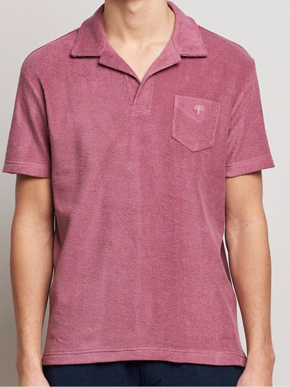 OAS CAMEO GIRONA VELOUR BUTTON DOWN RESORTWEAR SHORT SLEEVE MENS SHIRT MEDIUM